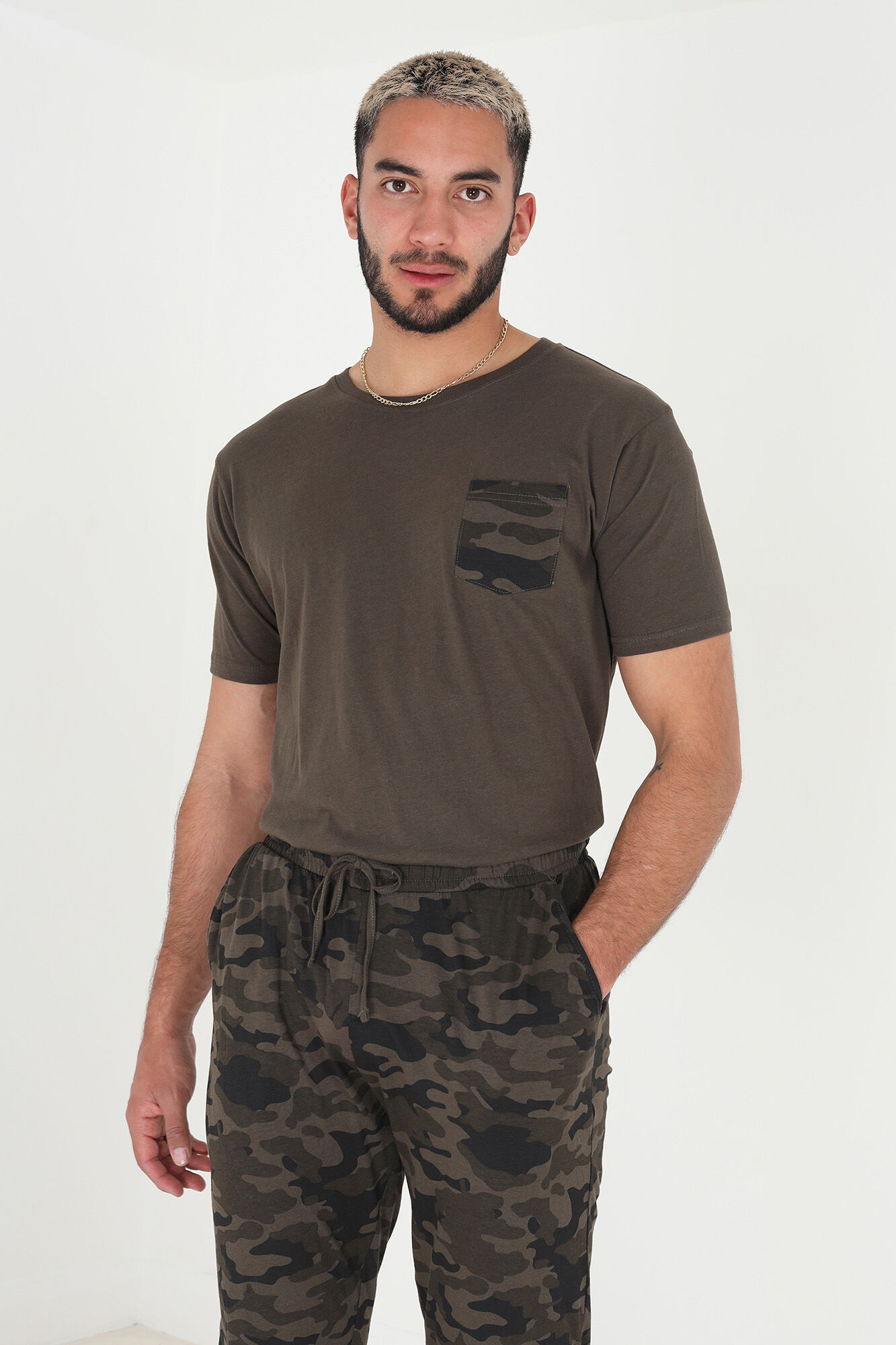 Brave Soul Set de pijama de camuflaje