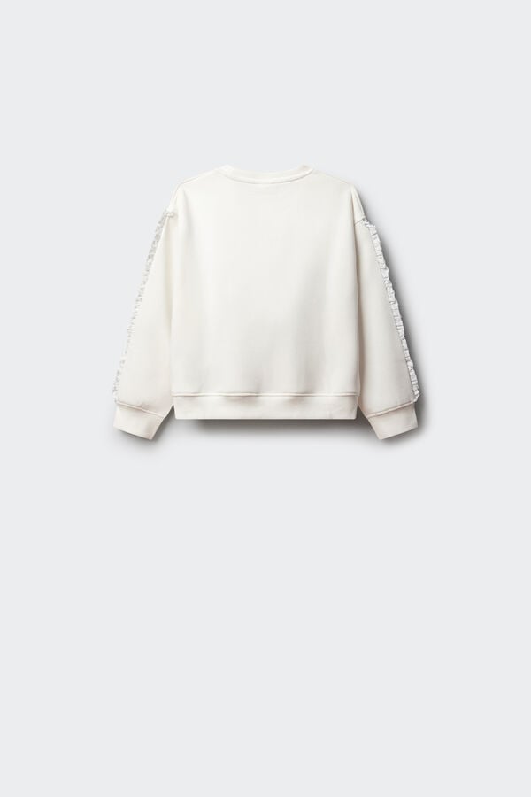 Springfield Kids Sweatshirt de folhos lucky menina bege