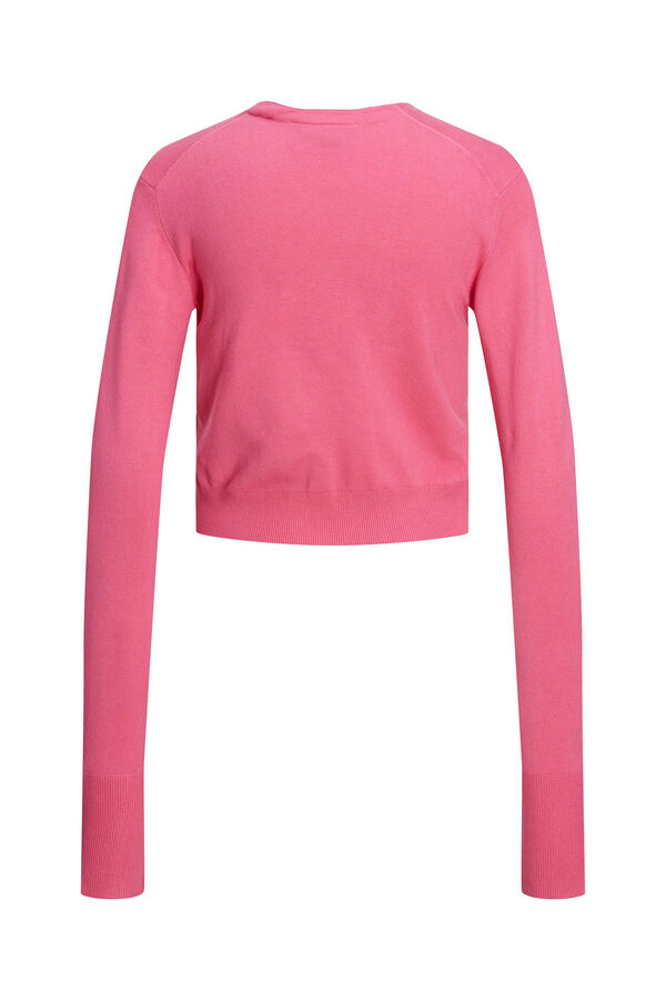 Jack & Jones C&aacute;rdigan crop de punto fino morado/lila