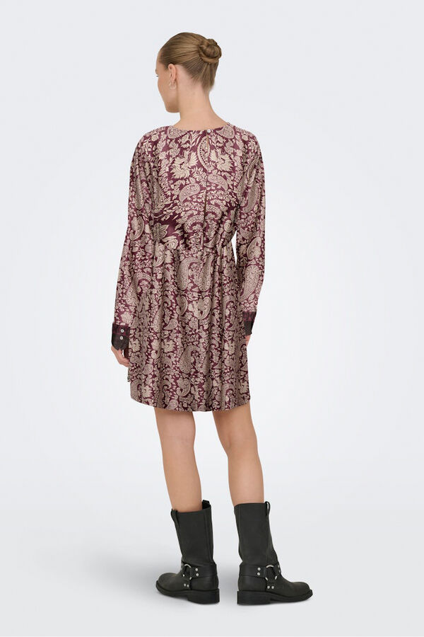 Only Vestido corto satinado estampado