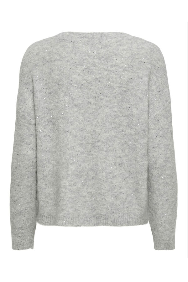 Only Camisola de lantejoulas cinzento