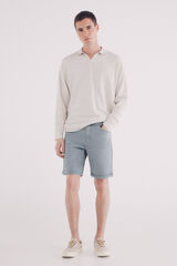 Springfield Bermuda color lavada slim fit azul