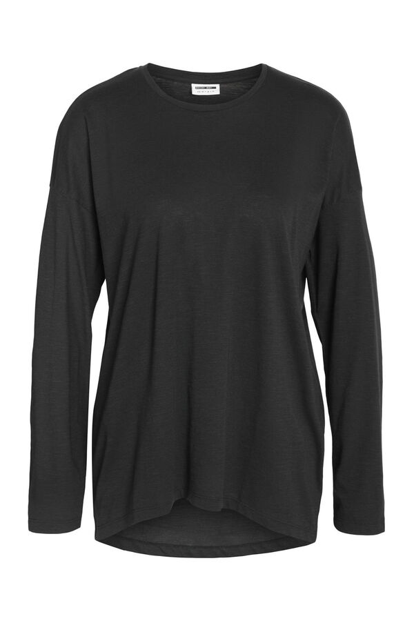 Noisy May T-shirt comprida manga comprida preto