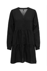 Only Vestido corto camisero negro