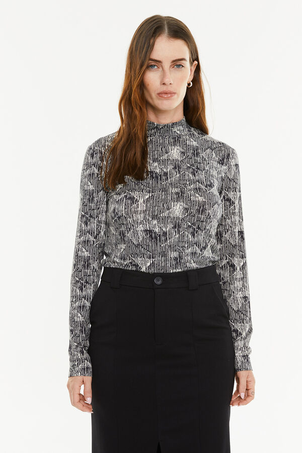 System Action Camiseta estampada negro