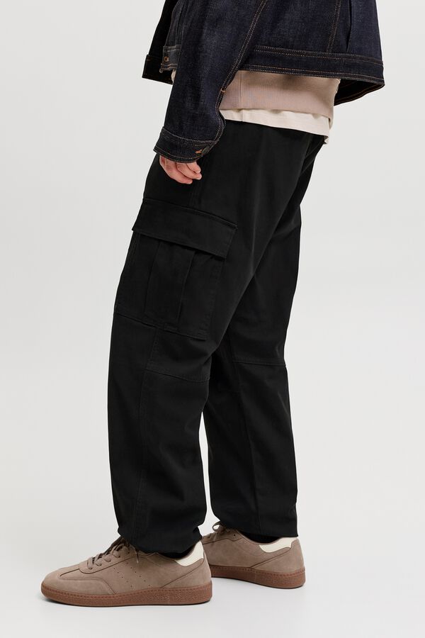 Jack & Jones Cal&ccedil;a cargo relaxed preto