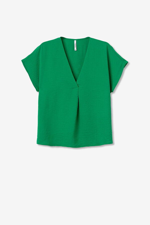 Tiffosi Blusa Satinada verde