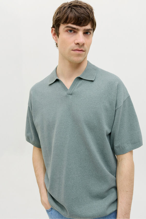 JJ REBEL Polo regular fit gris