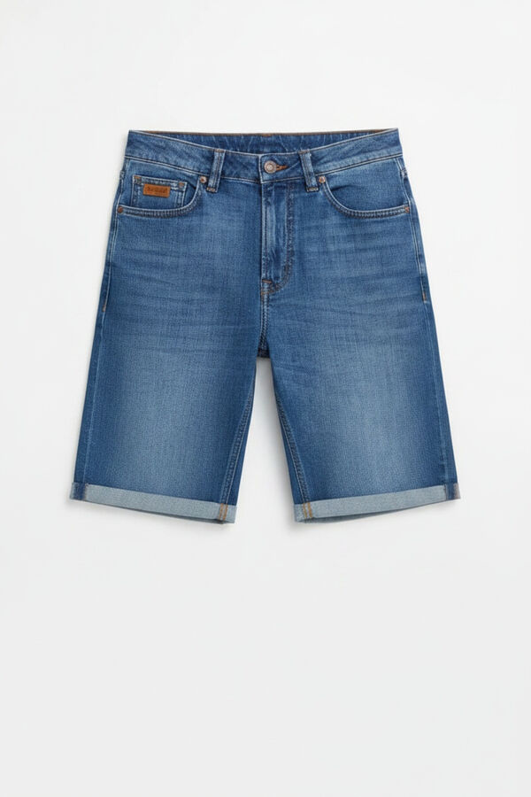 Springfield Bermuda vaquera ultra ligera slim fit azul
