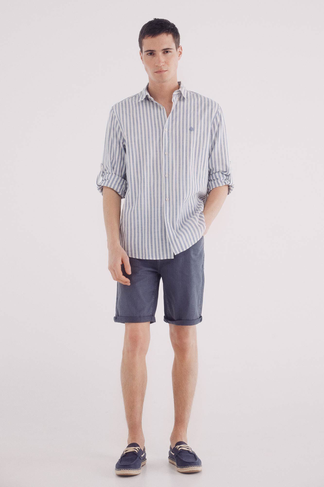 Springfield Bermuda cor lavada slim fit