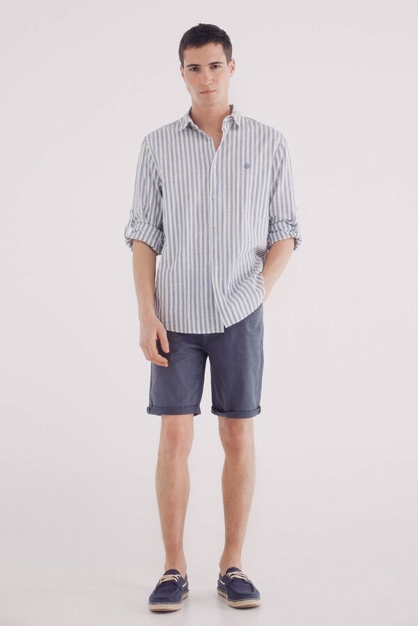 Springfield Bermuda color lavada slim fit azul