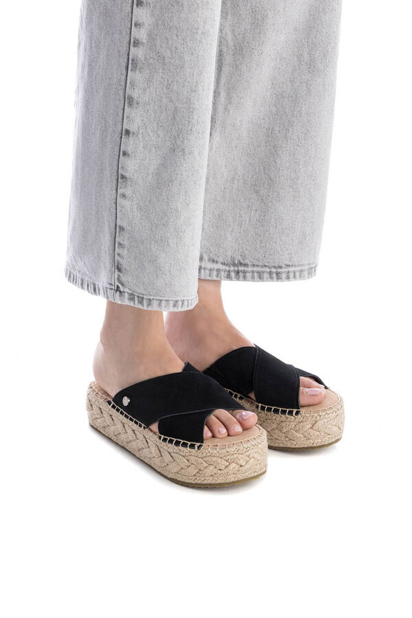 XTI Sandalia Con Plataforma De Mujer negro