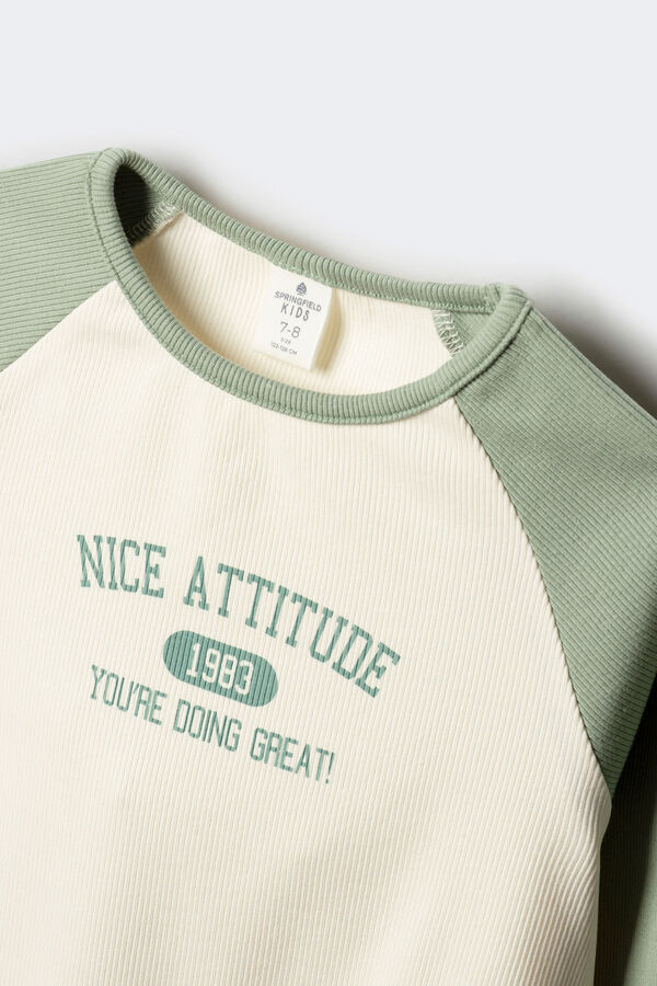 Springfield Kids Camiseta manga comprida branco