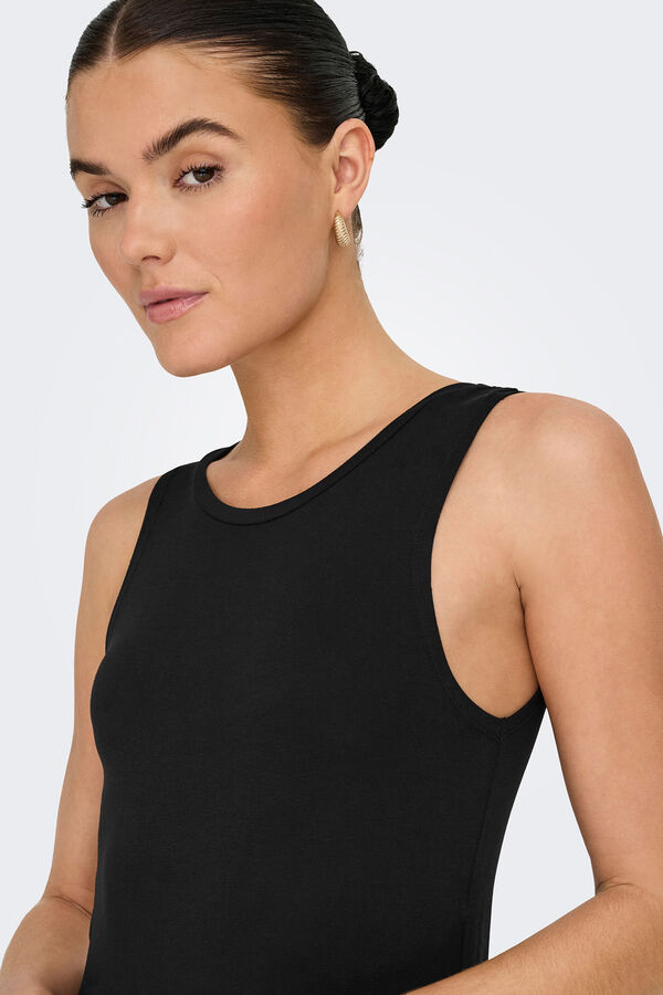 JDY Vestido largo fluido negro