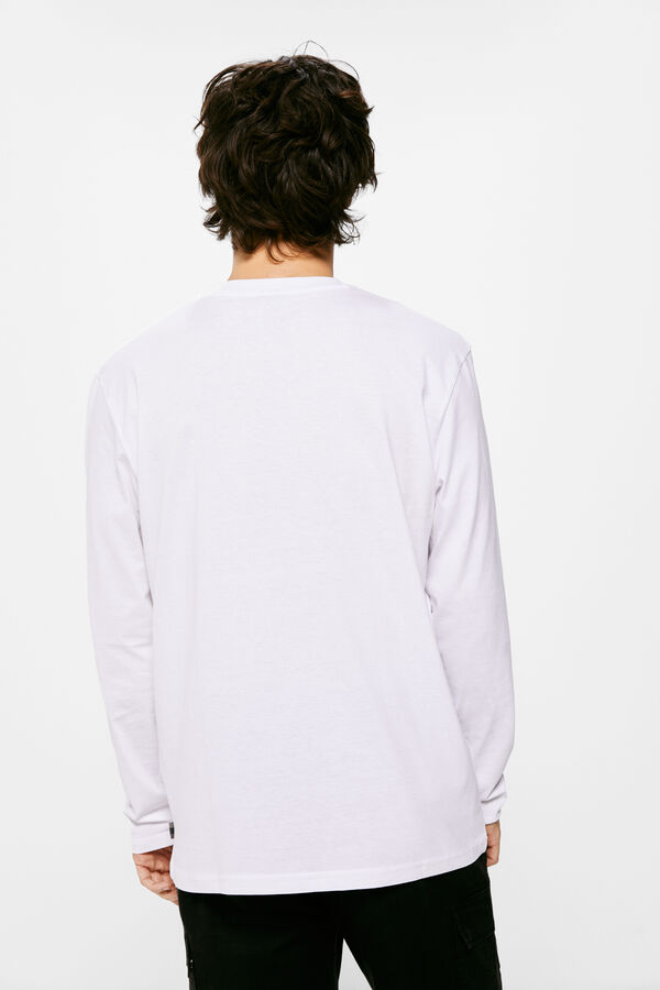 Springfield T-shirt manga comprida blur branco