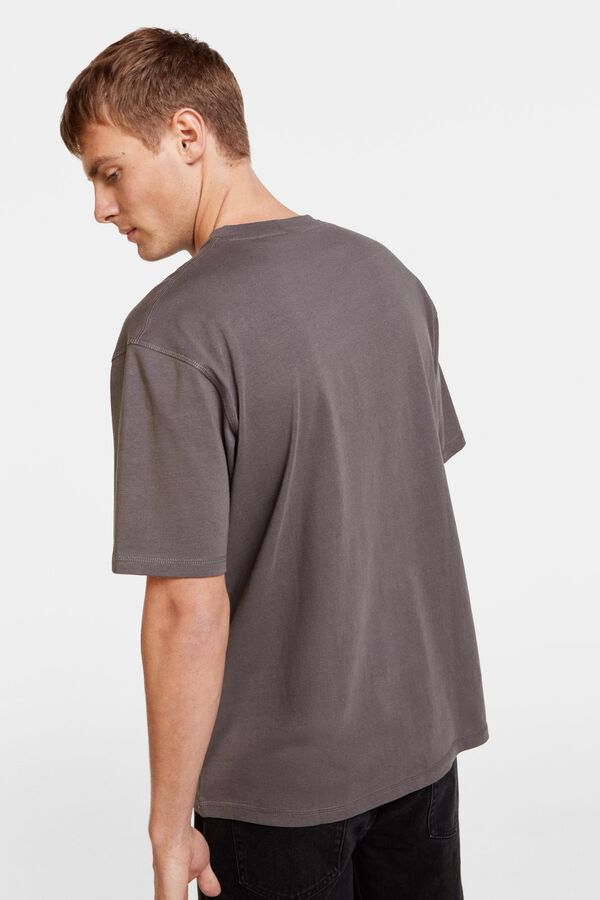 Springfield T-shirt básica com bolso de remendo mix cinza