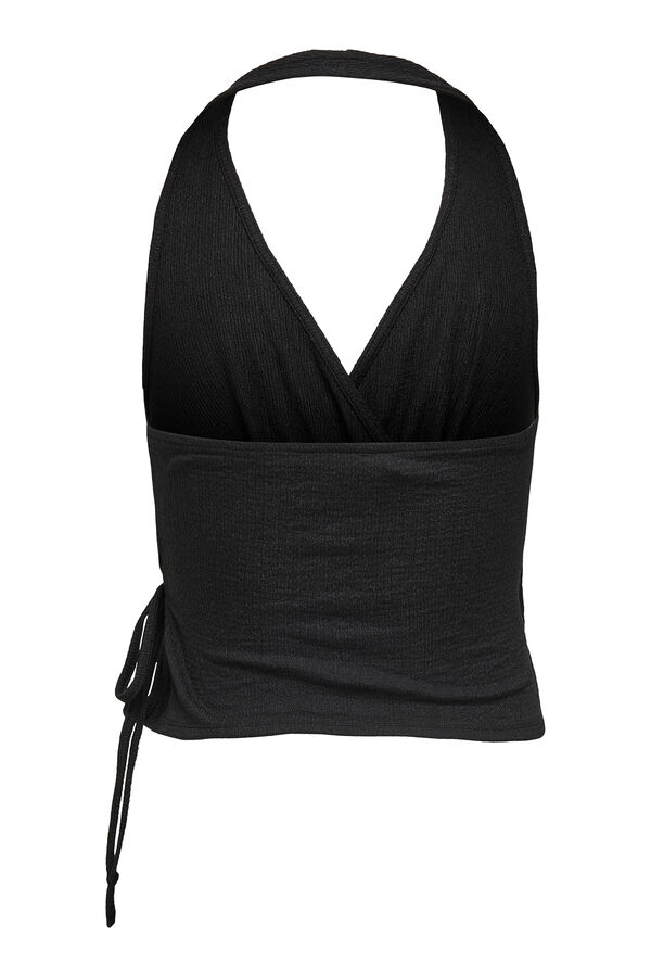 Only Camiseta halter ajustada negro