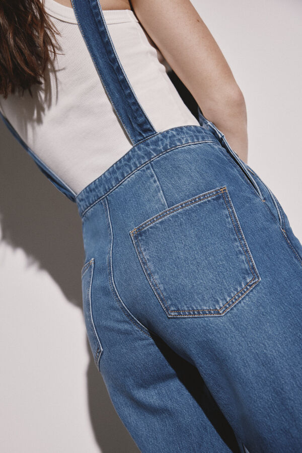 Tencel Springfield Monos Peto Vaquero Mujer Springfield Pantalones