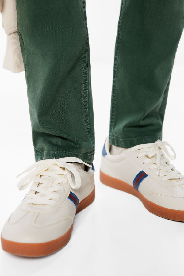 Springfield Pantalón 5 bolsillos color slim lavado verde