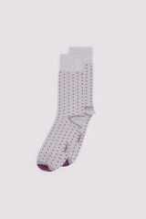 Springfield Calcet&iacute;n jacquard lunares gris