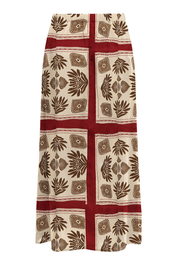 Only Falda midi rojo