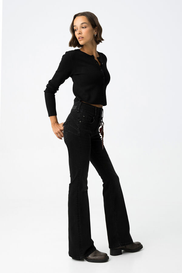Tiffosi Vaqueros Double Up Flare negro