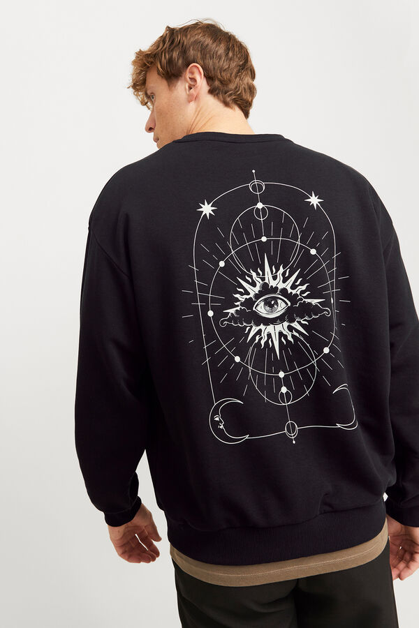 Jack & Jones Sudadera relaxed fit negro