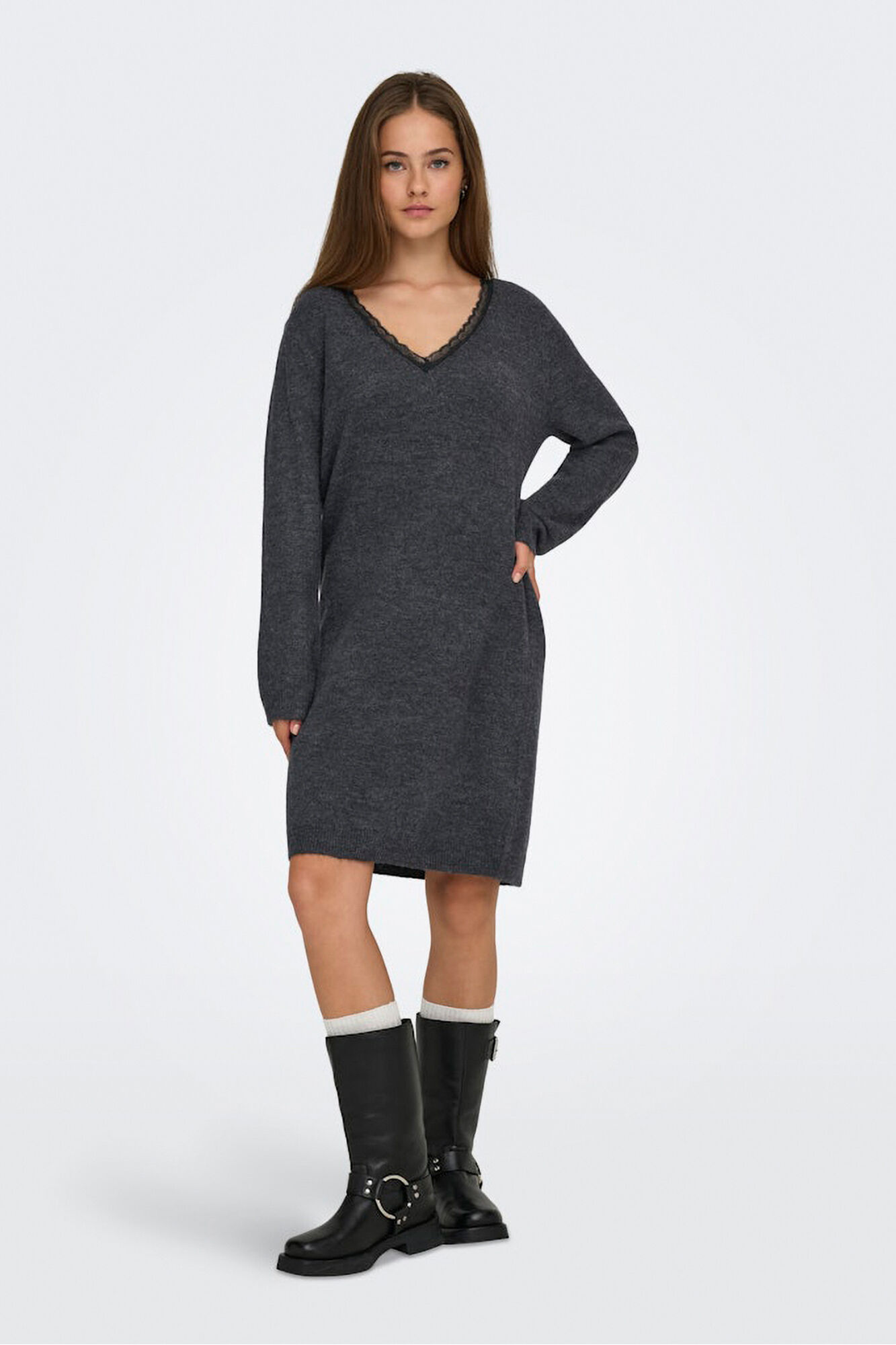 Only Vestido corto de punto reversible