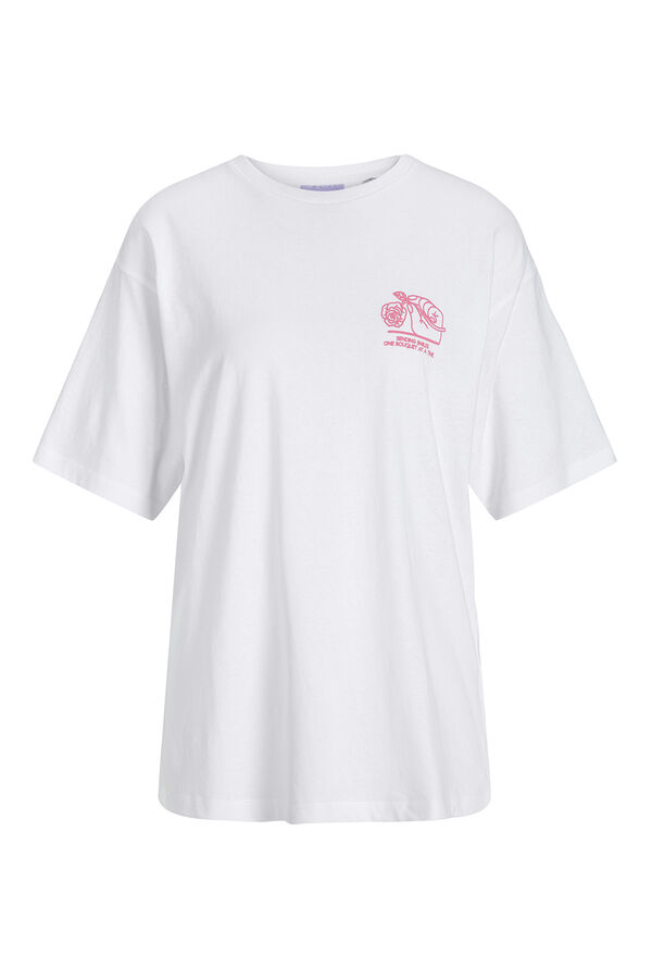 Jack & Jones Camiseta oversize con estampa blanco