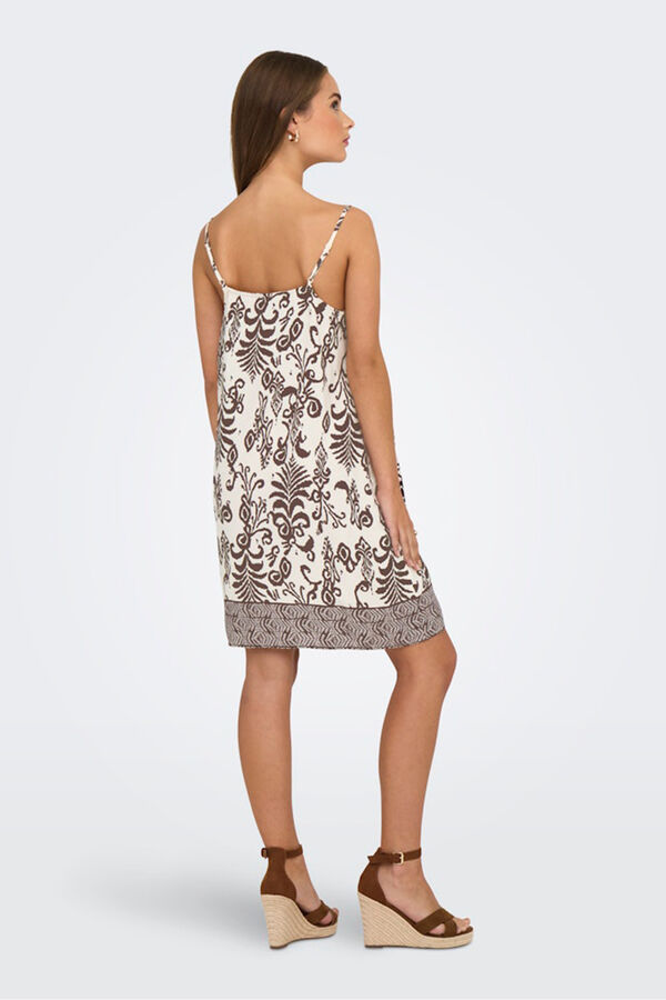 Only Vestido corto tirantes gris