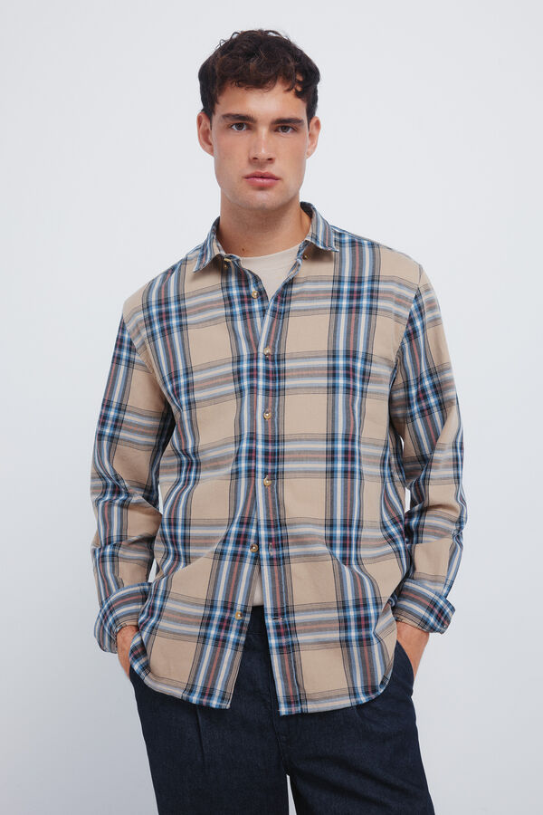 Springfield camisa xadrez tartan amarelo