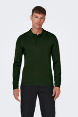 Springfield Sweater gola botões verde