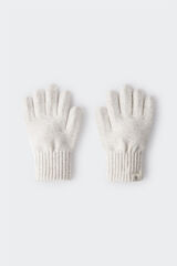 Springfield Kids Luvas malha jaspeada menina branco