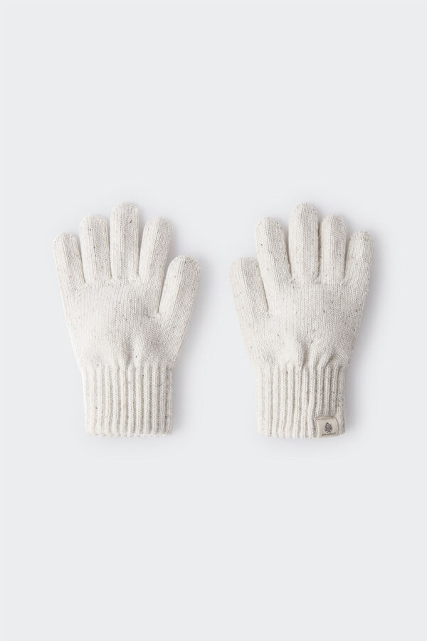 Springfield Kids Luvas malha jaspeada menina branco