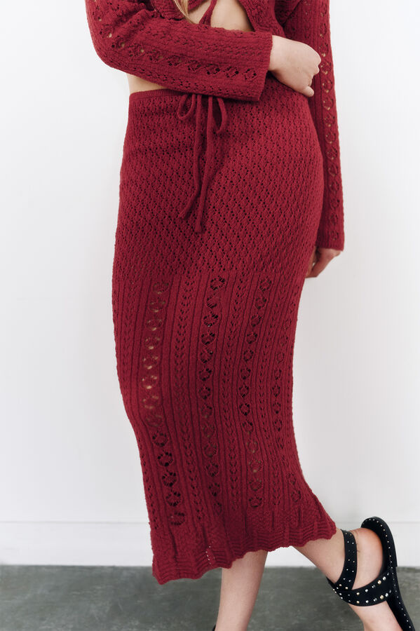 High Spirits Saia vermelha  estampado