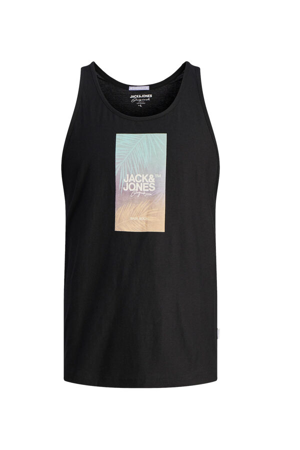 Jack & Jones T-shirt al&ccedil;as long line fit preto