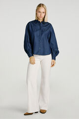 Jack & Jones Camisa manga globo azul