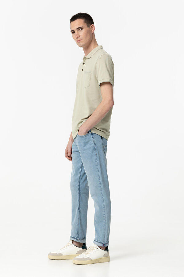 Tiffosi Jeans Leo Comfort Fit con Cintur&oacute;n azul