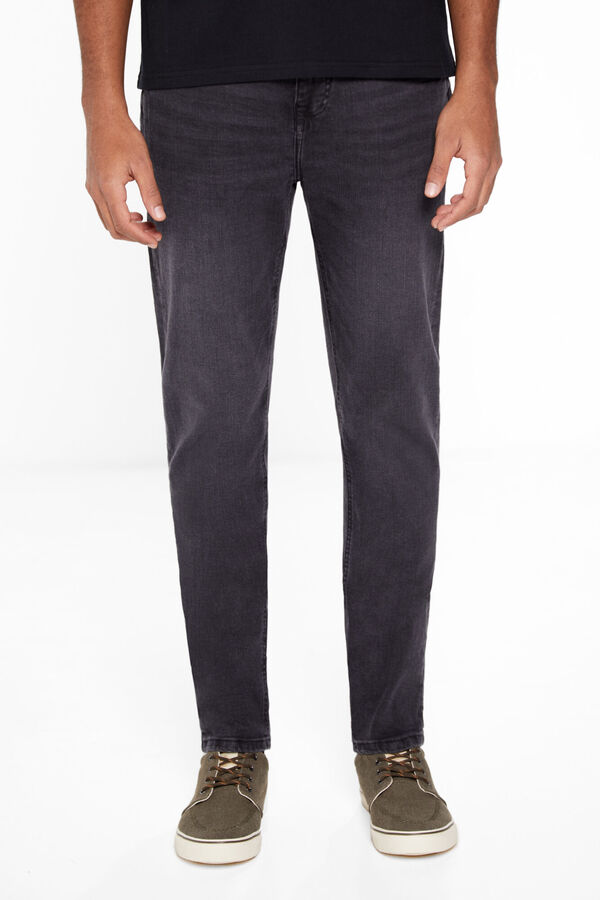 Springfield Jeans slim negro lavado gris