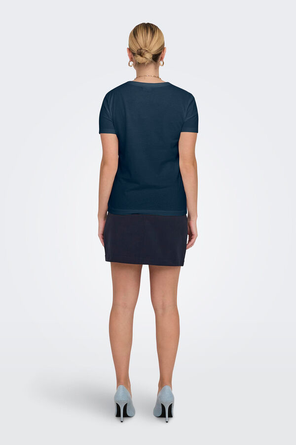 JDY Camiseta algod&oacute;n estampado gris