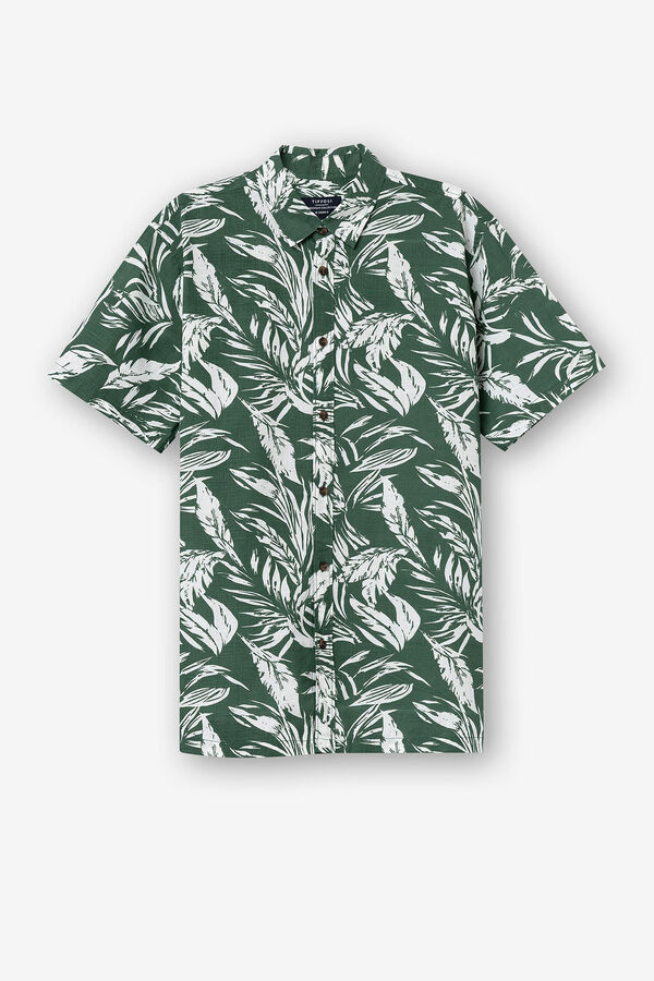 Tiffosi Camisa Regular Fit Estampada verde