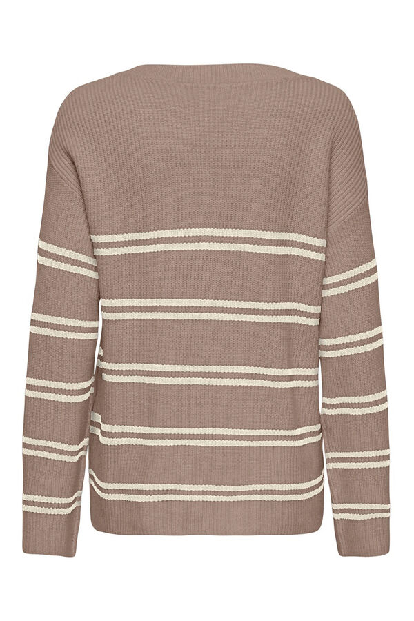 Only Jersey de rayas nude