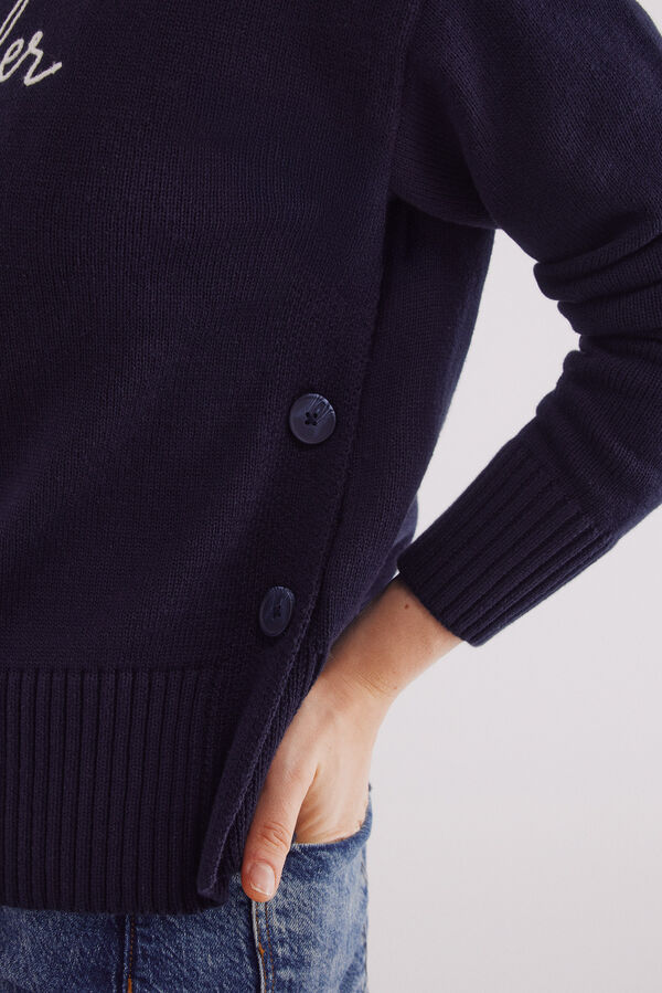 Springfield Jersey botones laterales algodón azul