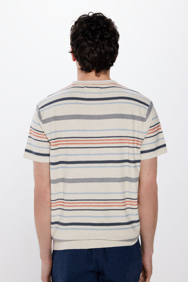 Springfield Camisola de manga curta &agrave;s riscas cinzento