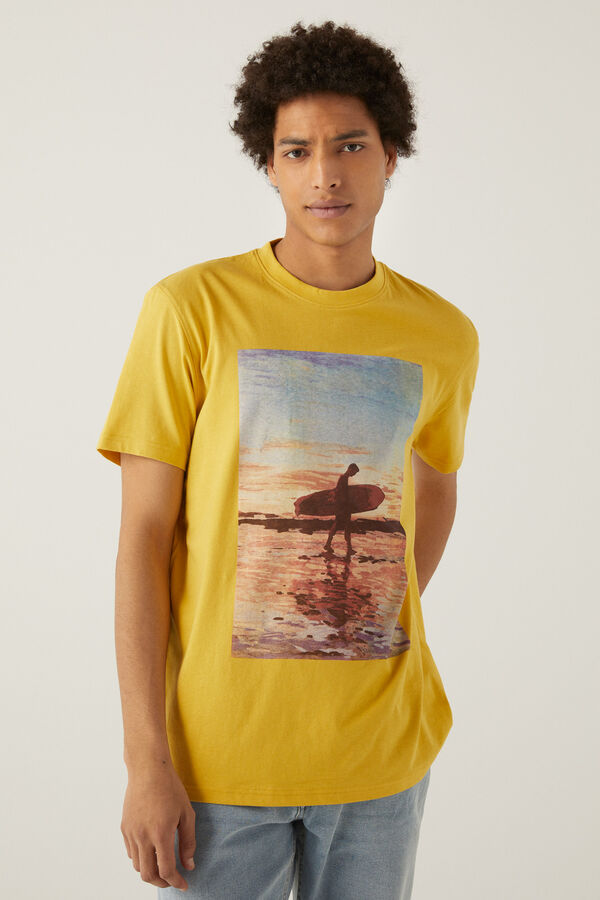 Springfield Camiseta surf amarillo