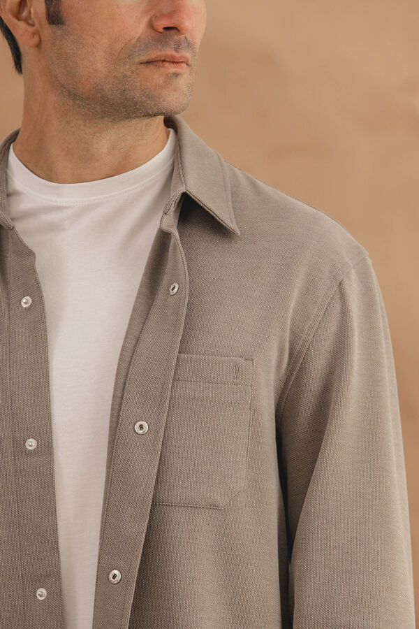 Celopman Sobrecamisa Punto beige