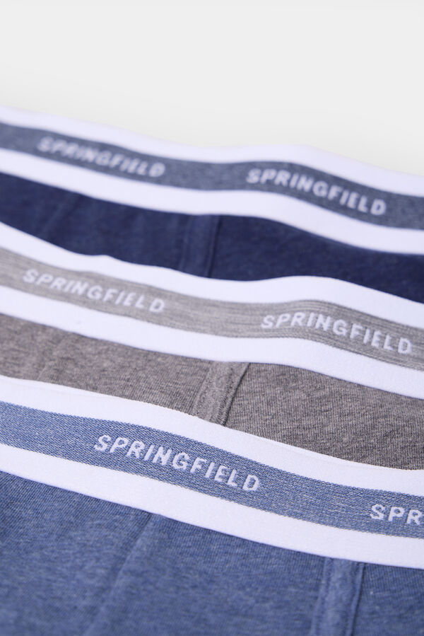 Springfield Pack 3 boxers b&aacute;sicos azul