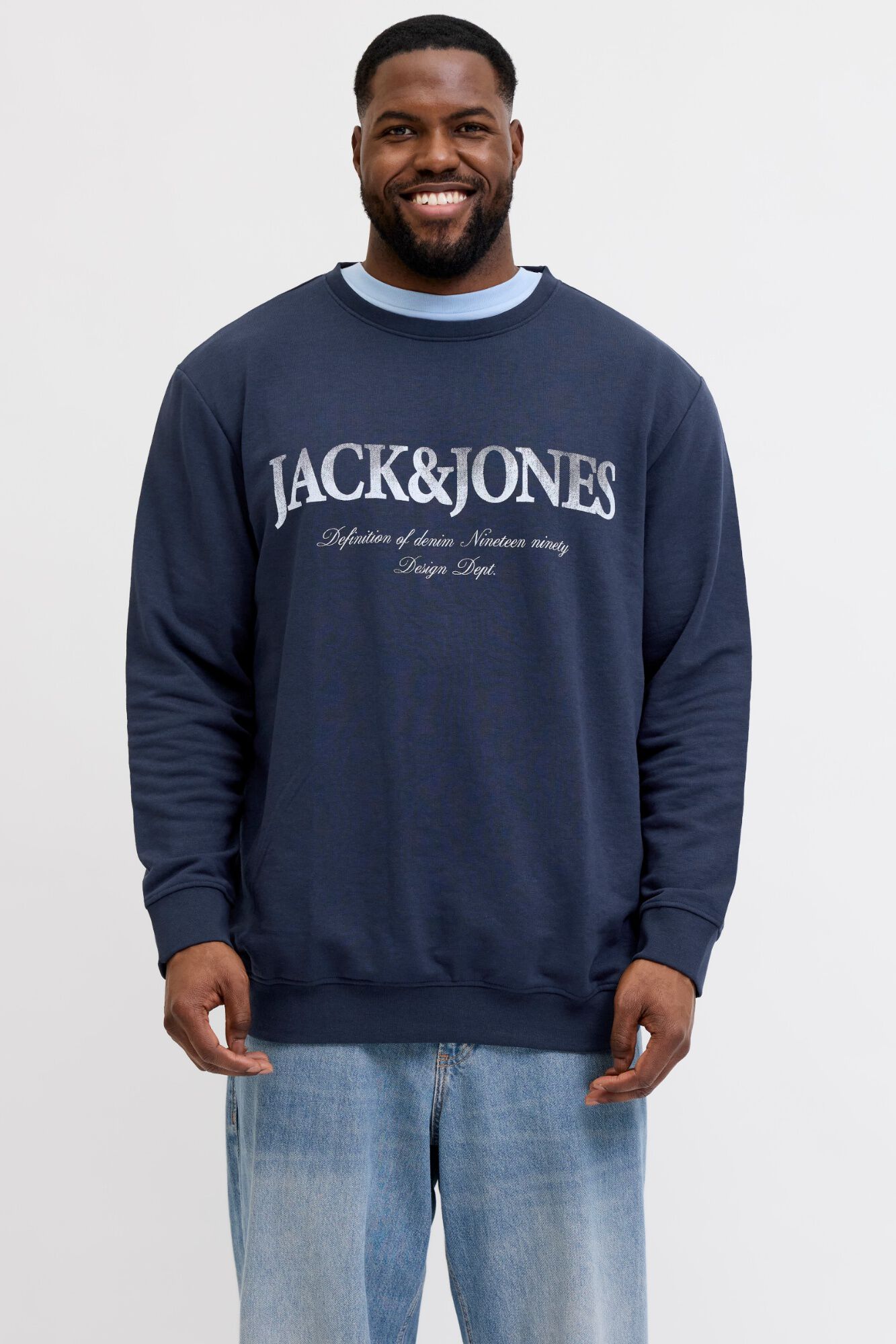 Jack & Jones PLUS Sweatshirt manga curta em algod&atilde;o