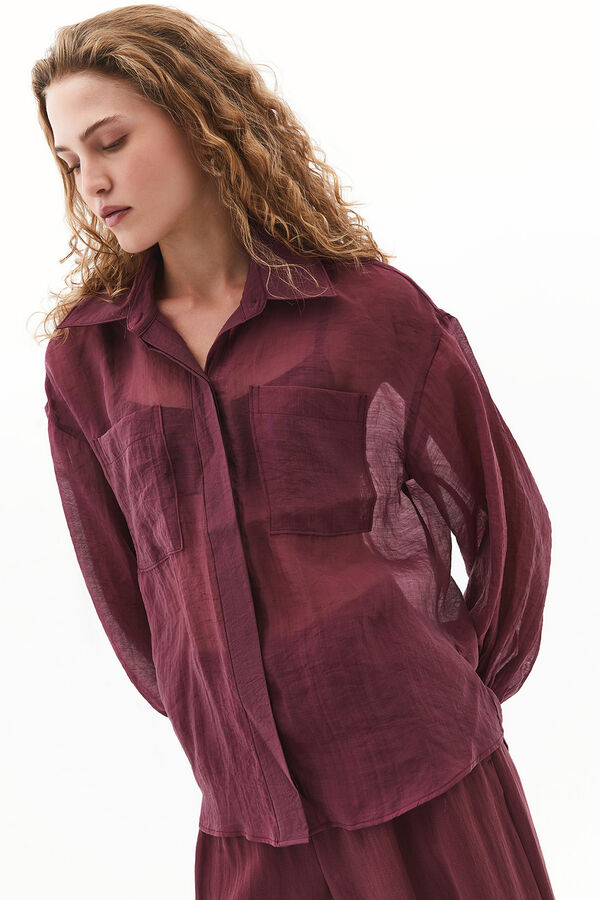 Oxxo Camisa de mangas bufantes estampado