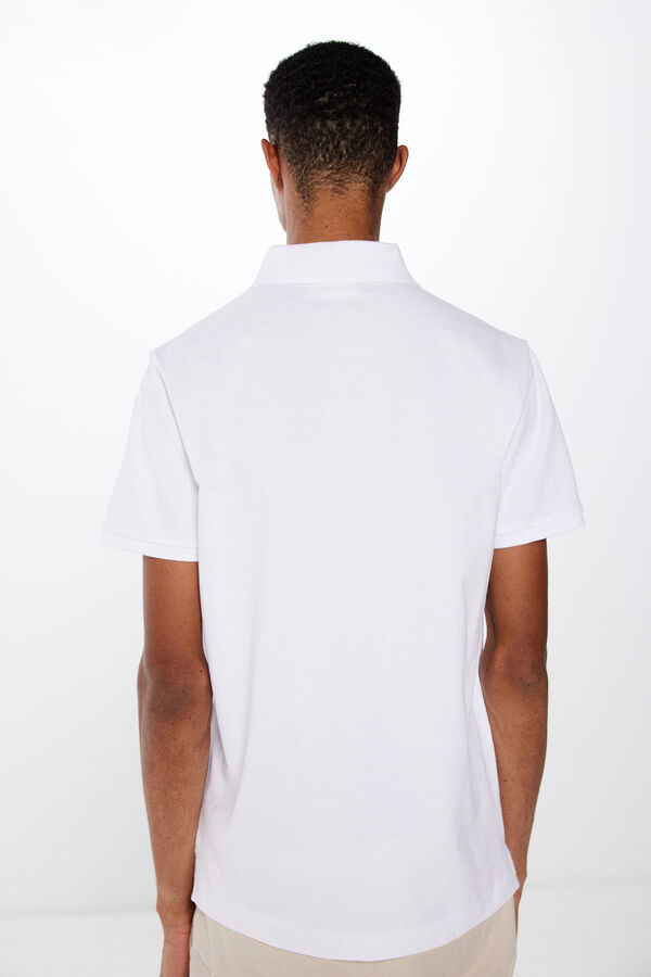 Springfield Polo piqu&eacute; slim fit blanco